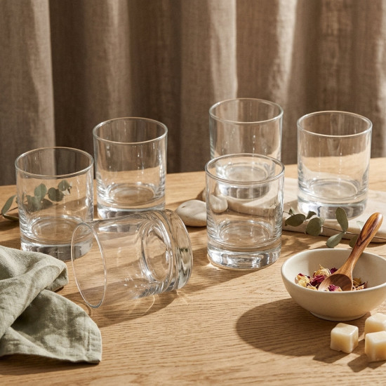 Glass Cup Set - 6 Pcs